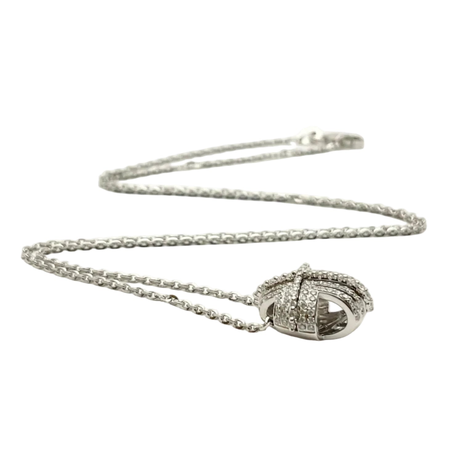Collier Pendentif RECARLO en or blanc et diamants