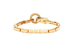 Bracelet Maille CARTIER "Agrafe" en or jaune et diamants