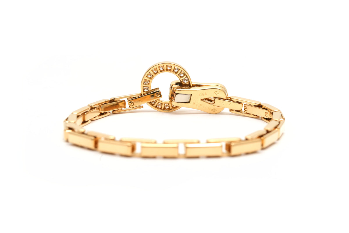 Bracelet Maille CARTIER Agrafe en or jaune et diamants