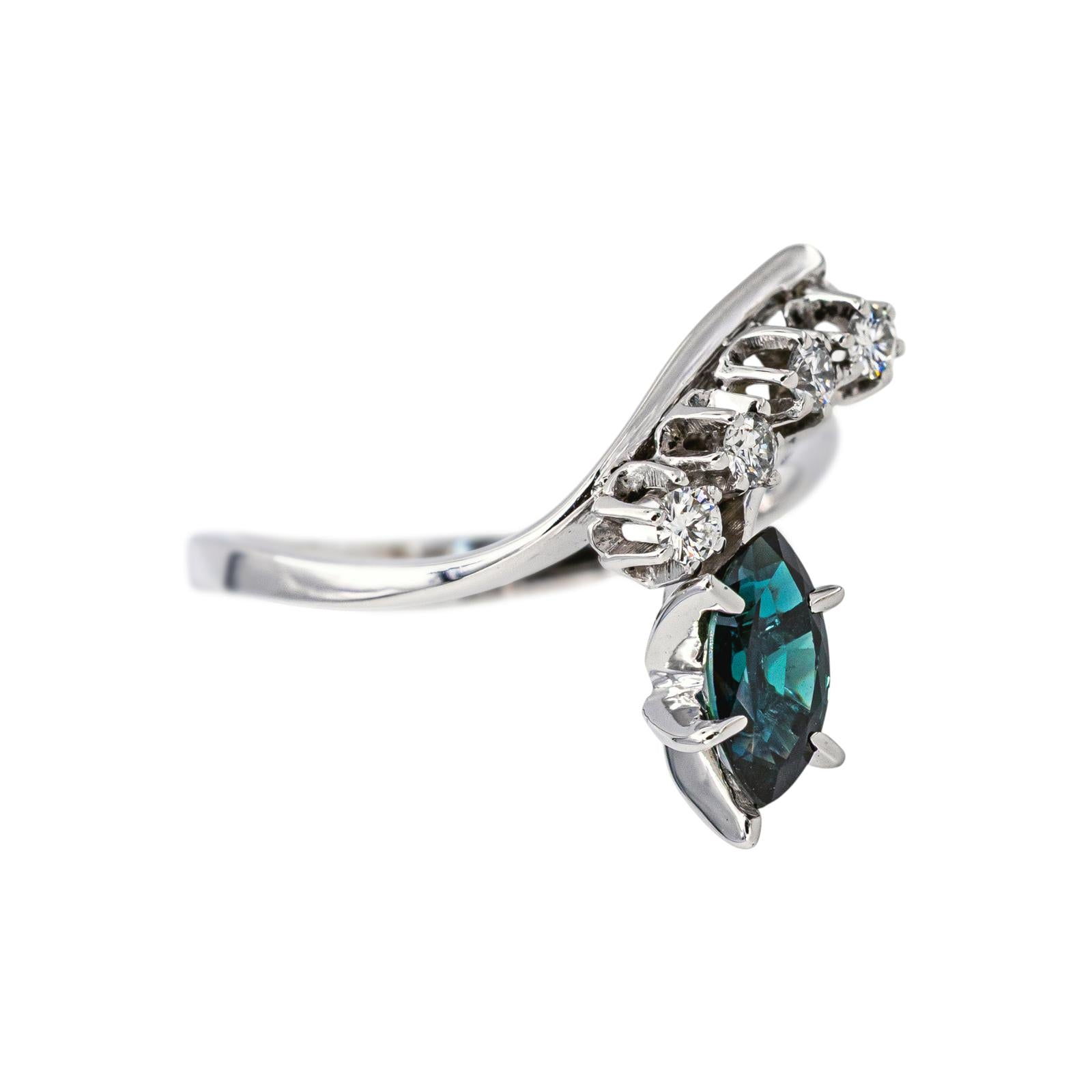 Bague Or blanc Saphir