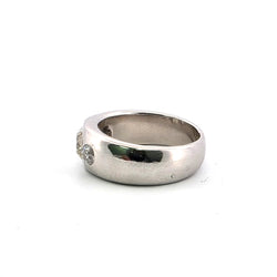 Bague Jonc en platine et diamants