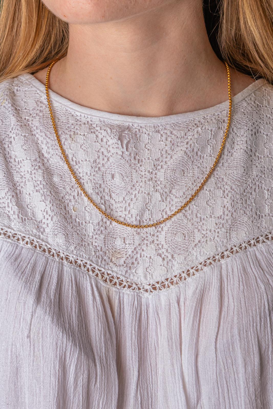 Collier maille Jaseron Or rose