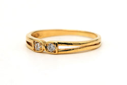 Bague Toi & Moi en or jaune et diamants