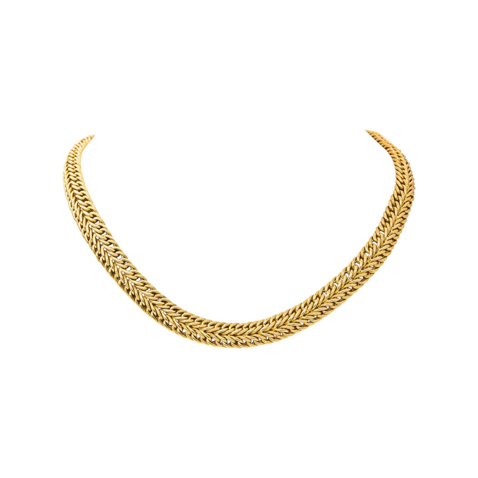Collier Maille tressée Or jaune