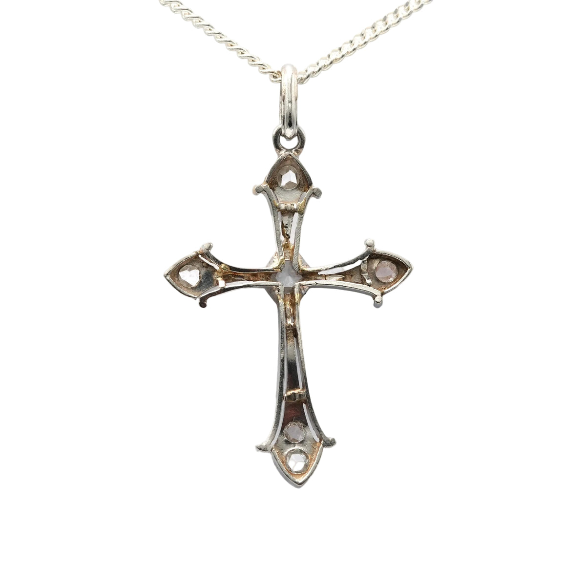 Pendentif en or blanc et diamants