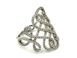 MESSIKA. Collection "Promess", bague en or blanc 18K et diamants