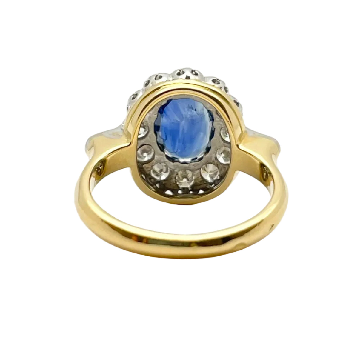 Bague Marguerite en or blanc, or jaune, saphir et diamants