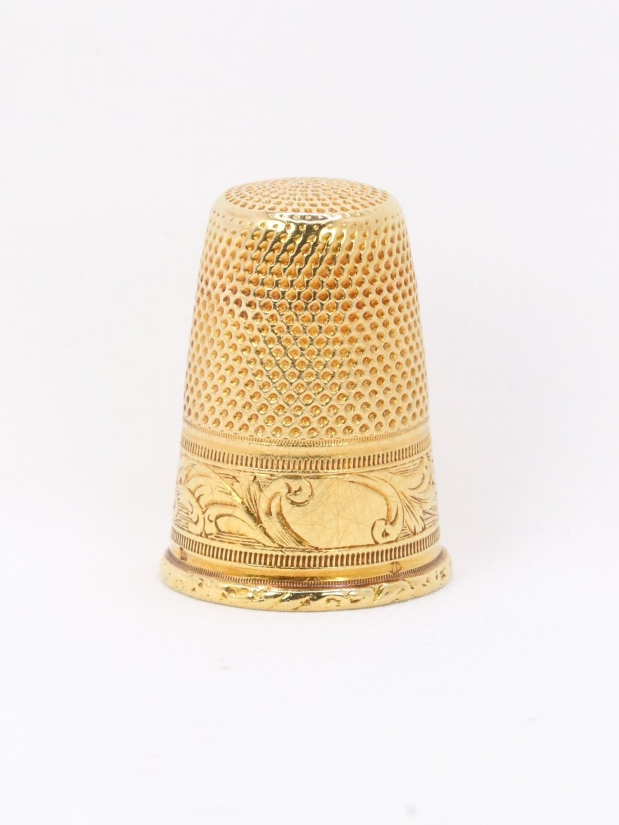 Dé à coudre ART NOUVEAU en or jaune - Castafiore