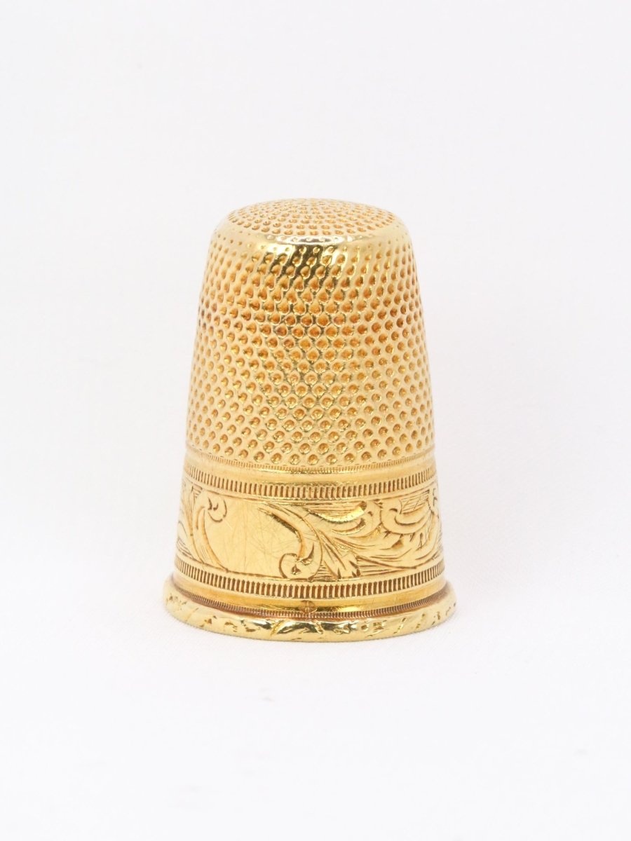 Dé à coudre ART NOUVEAU en or jaune - Castafiore