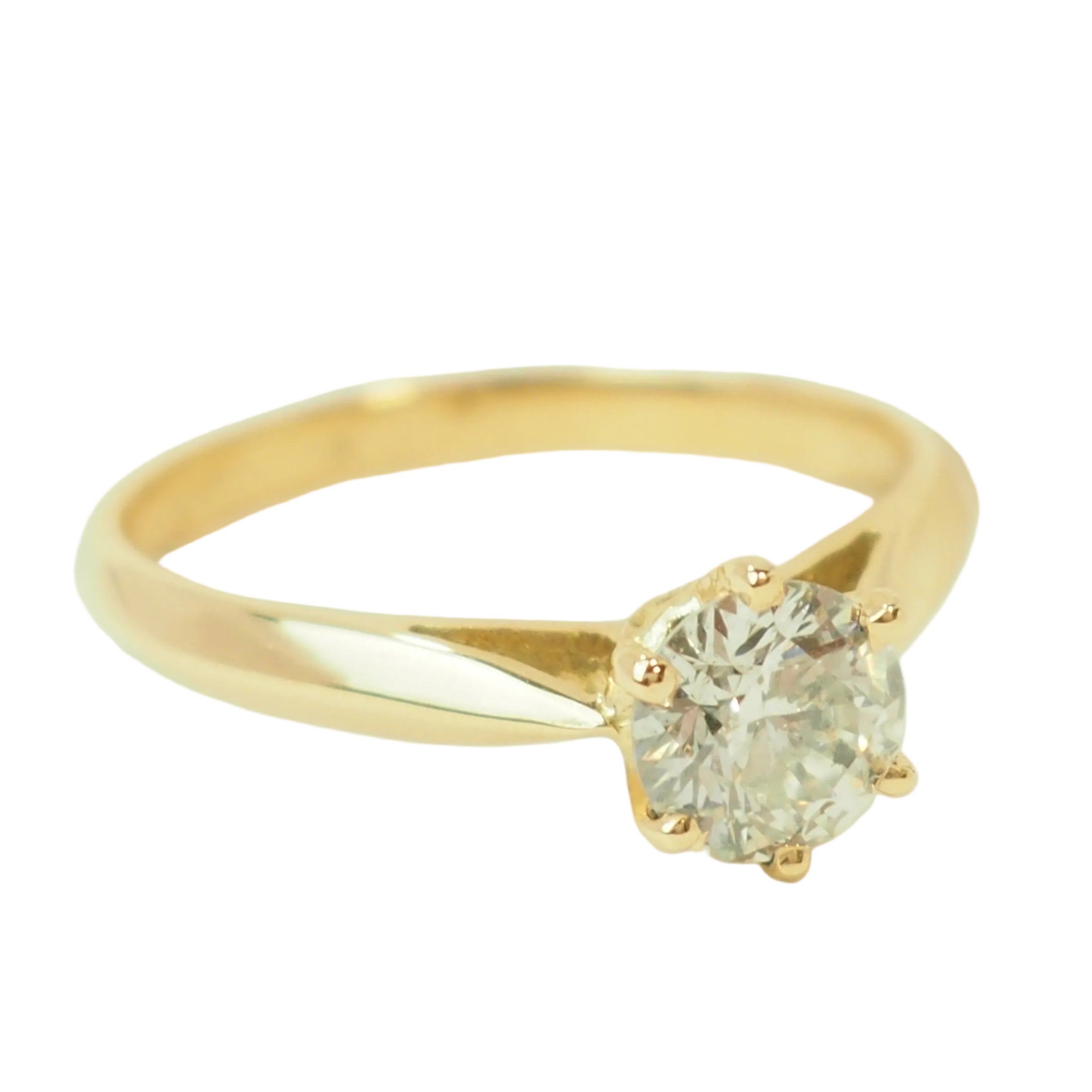 Bague Solitaire en or jaune et diamant