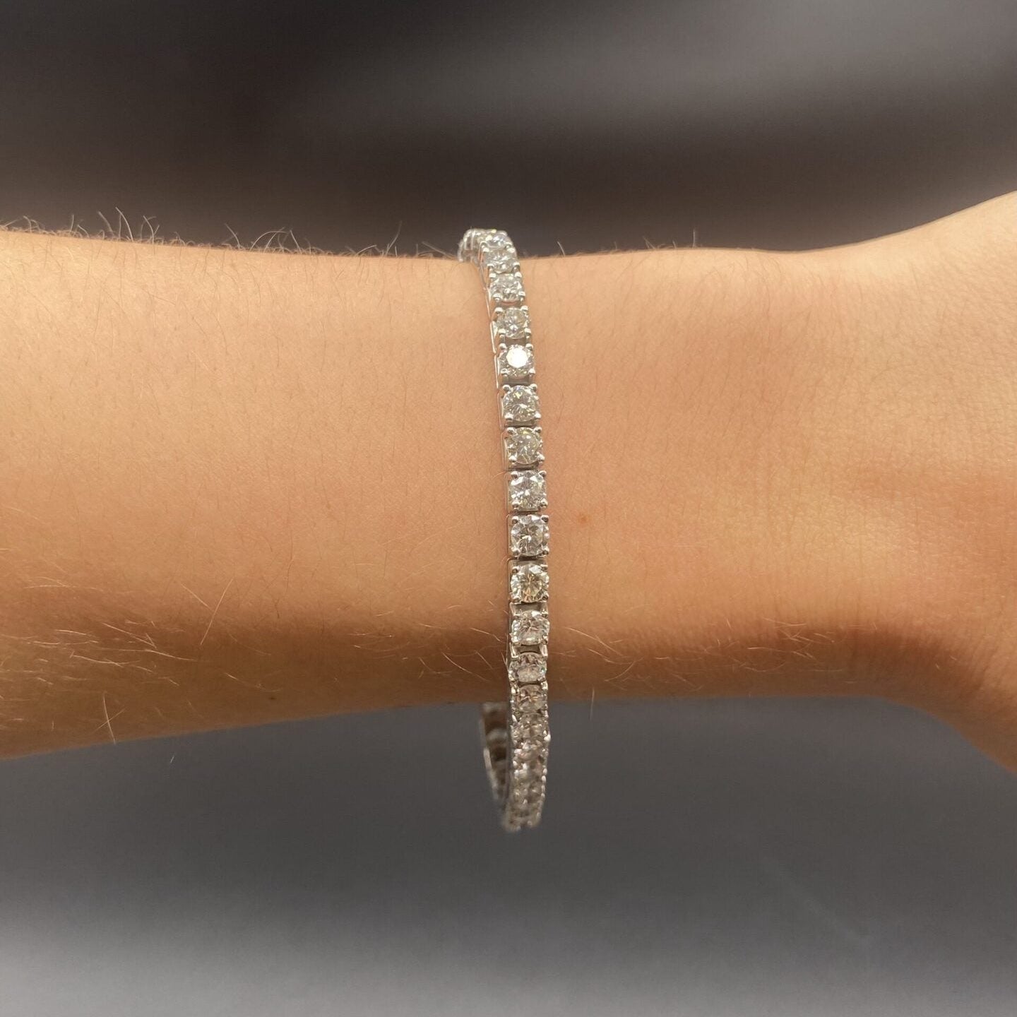 Bracelet Ligne en or blanc et diamants