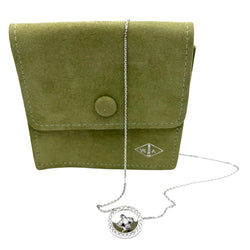 Collier Pendentif VAN CLEEF & ARPELS "Boutonnière" en or blanc et diamants