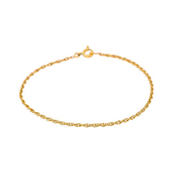 Bracelet  Maille forçat double torsadée  Or jaune