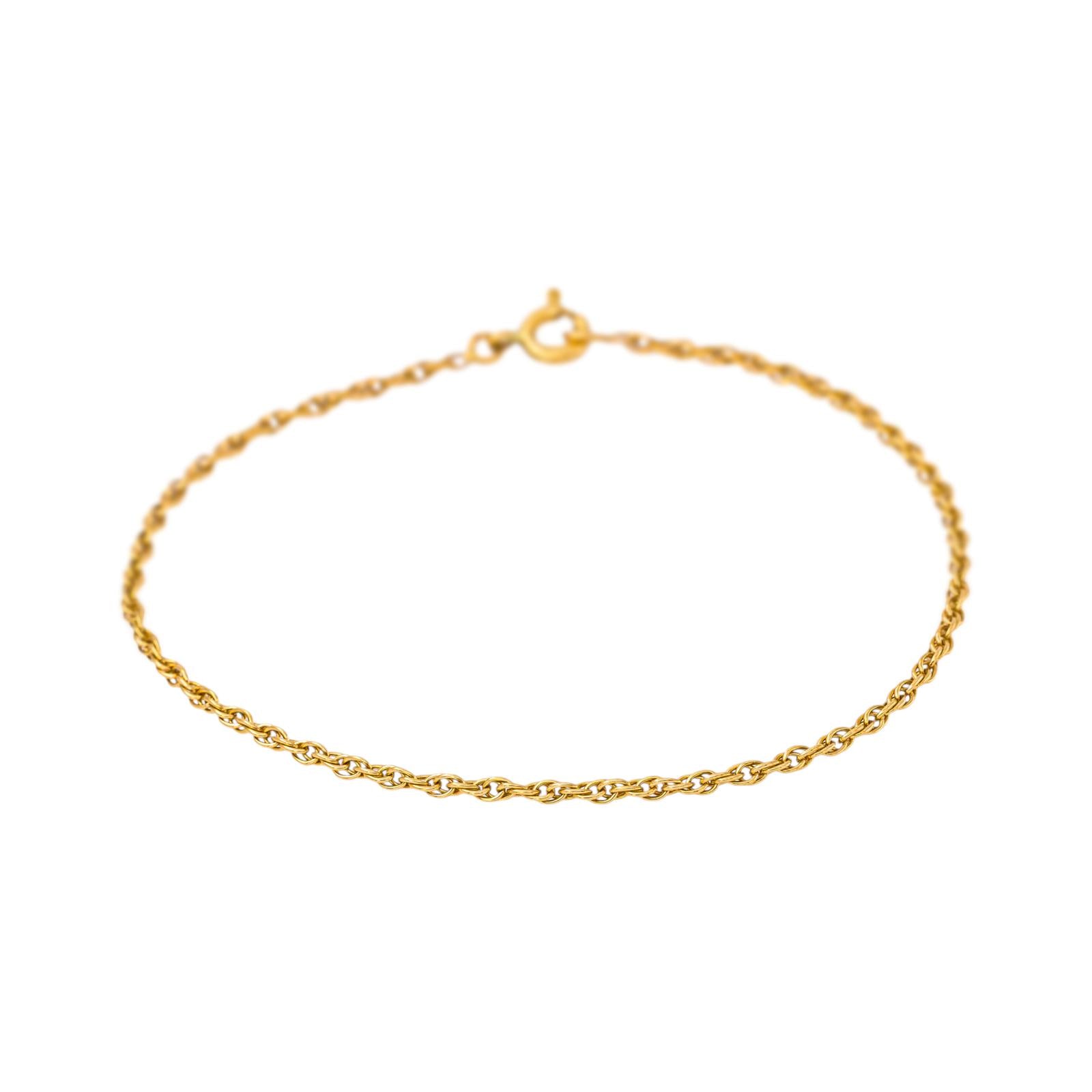 Bracelet  Maille forçat double torsadée  Or jaune