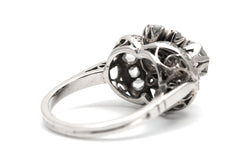 Bague en or blanc et diamants