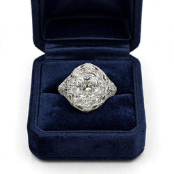 Bague Dôme en platine et diamants
