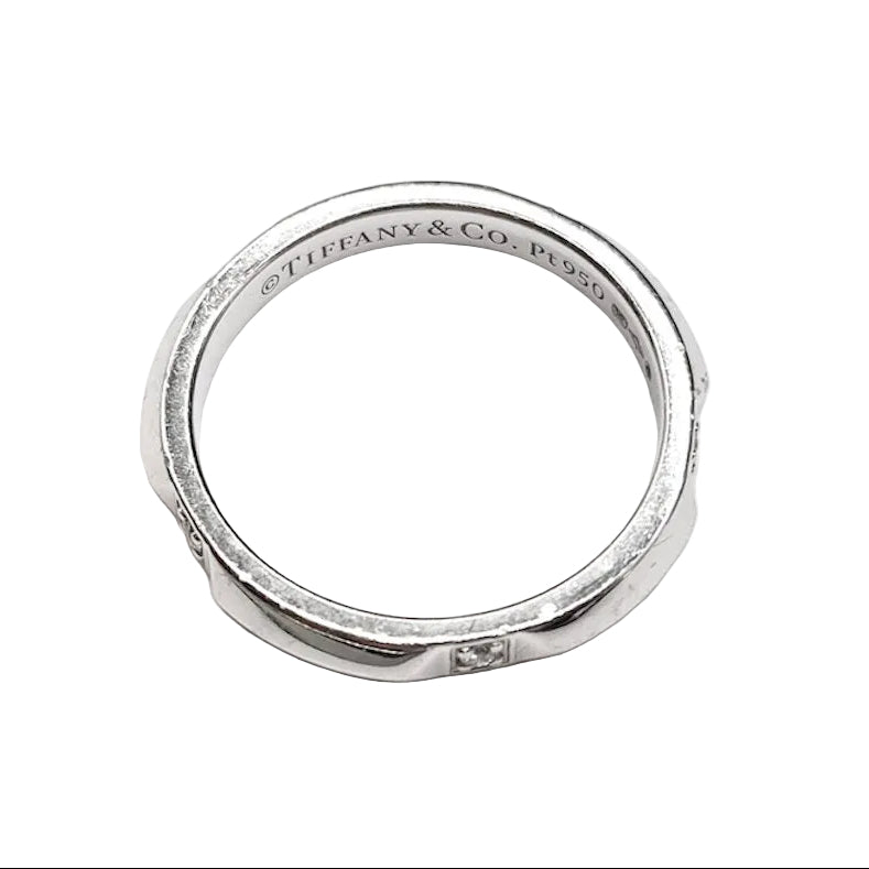 Bague Alliance TIFFANY & CO. "Tiffany True" en platine et diamants