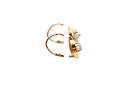 Boucles d'oreilles Dormeuses en or jaune et saphirs