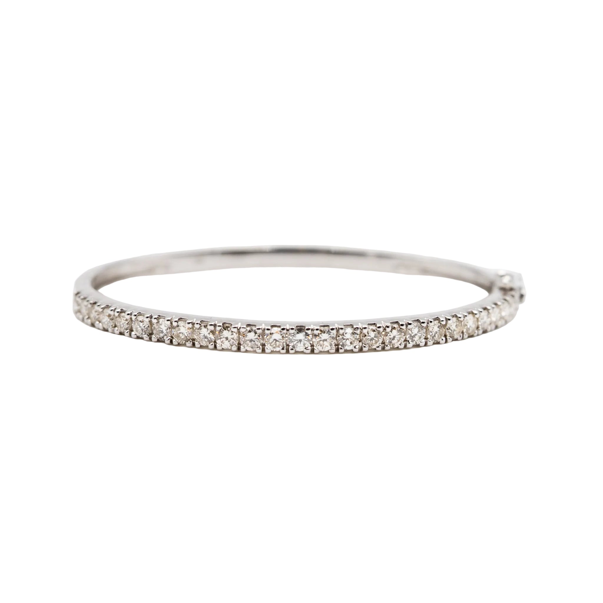 Bracelet Jonc en or blanc et diamants