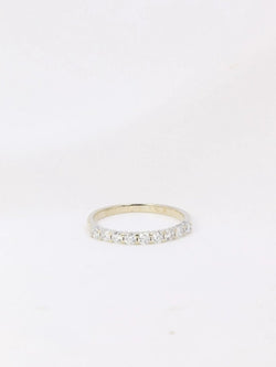 Demi - Alliance américaine en or blanc et diamants 0,36 ct - Castafiore