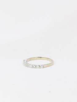 Demi - Alliance américaine en or blanc et diamants 0,36 ct - Castafiore