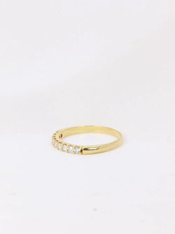 Demi - Alliance américaine en or jaune et diamants 0,3 ct - Castafiore