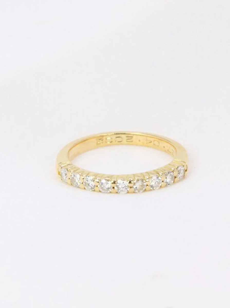 Demi - Alliance américaine en or jaune et diamants 0,36 ct - Castafiore