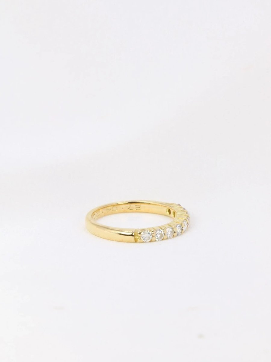 Demi - Alliance américaine en or jaune et diamants 0,36 ct - Castafiore