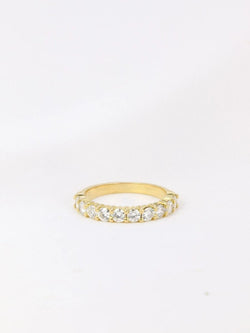 Demi - Alliance américaine en or jaune et diamants 1 carat - Castafiore