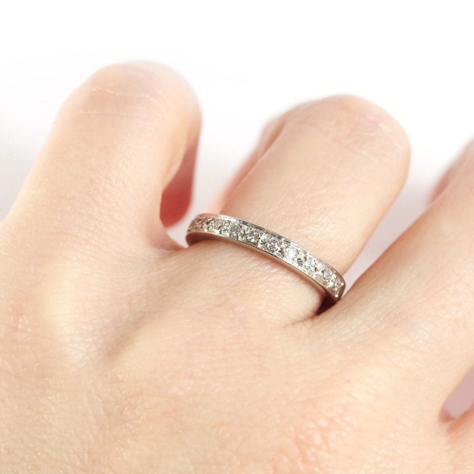 Demi - alliance Art Deco diamants en or - Castafiore