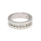 Demi alliance en or blanc 18k avec diamants seconde main - Castafiore