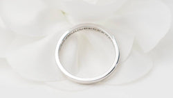 Demi alliance en or blanc et diamants 0.50ct - Castafiore