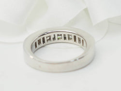 Demi alliance en or blanc et diamants 1.06cts - Castafiore