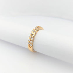 Demi alliance en or jaune et diamants - Castafiore