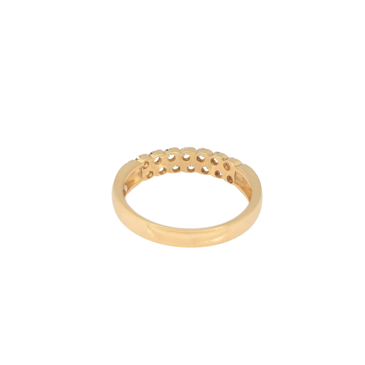 Demi alliance en or jaune et diamants - Castafiore