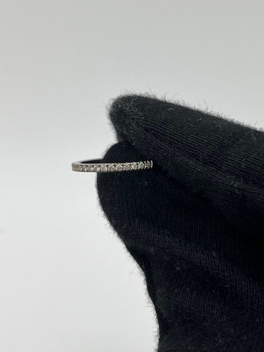 Demi - alliance or blanc et diamants 0,19 ct - Castafiore