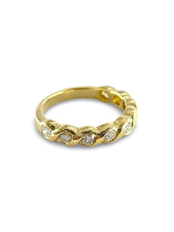 Demi - alliance or et diamants 0,54 ct - Castafiore