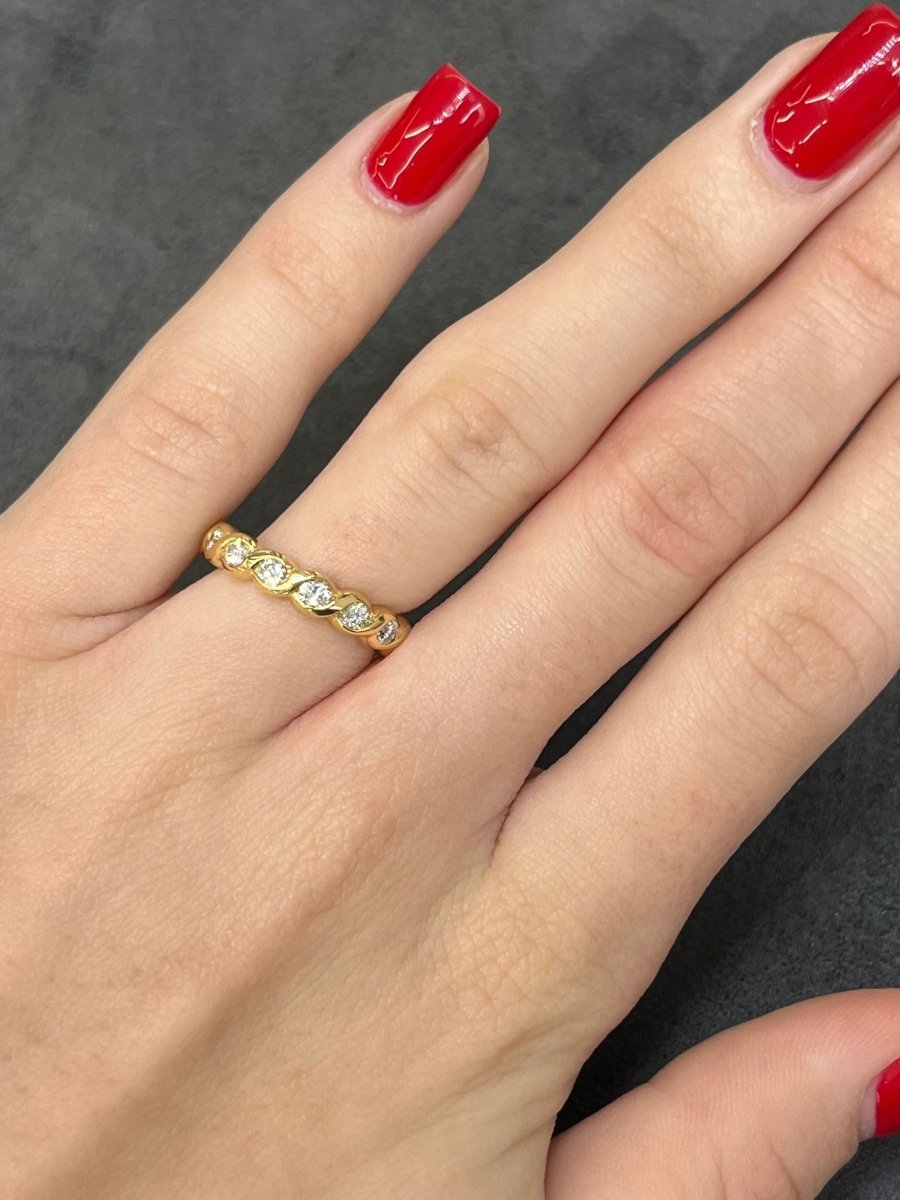 Demi - alliance or et diamants 0,54 ct - Castafiore