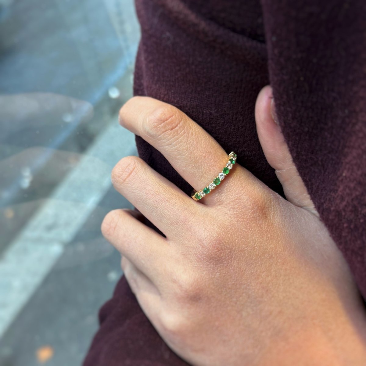 Demi - Alliance - Or jaune, Diamants & Emeraudes - Castafiore