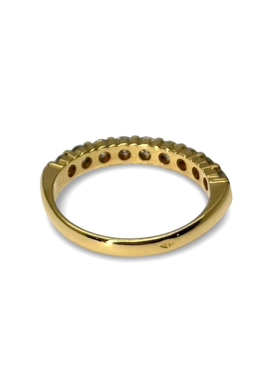 Demi - alliance or jaune et diamants 0,72 ct - Castafiore