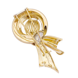 Demi-parure vintage transformable, or rose, platine et diamants. - Castafiore