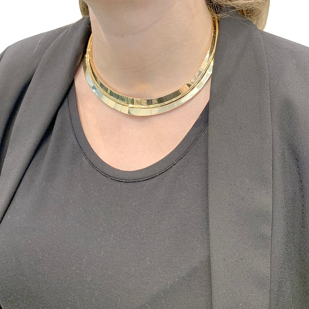 Demi-parure vintage transformable, or rose, platine et diamants. - Castafiore