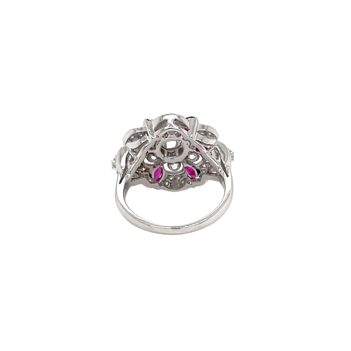 Designer Ruby Diamond Gold Ring - Castafiore