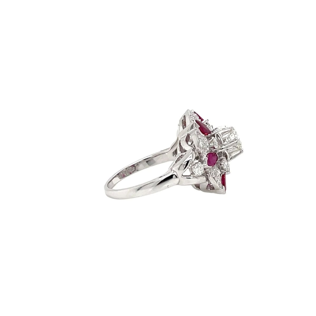 Designer Ruby Diamond Gold Ring - Castafiore