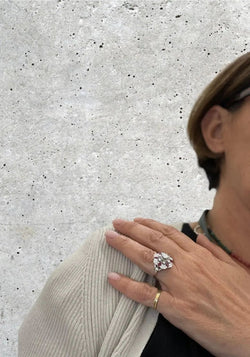 Designer Ruby Diamond Gold Ring - Castafiore