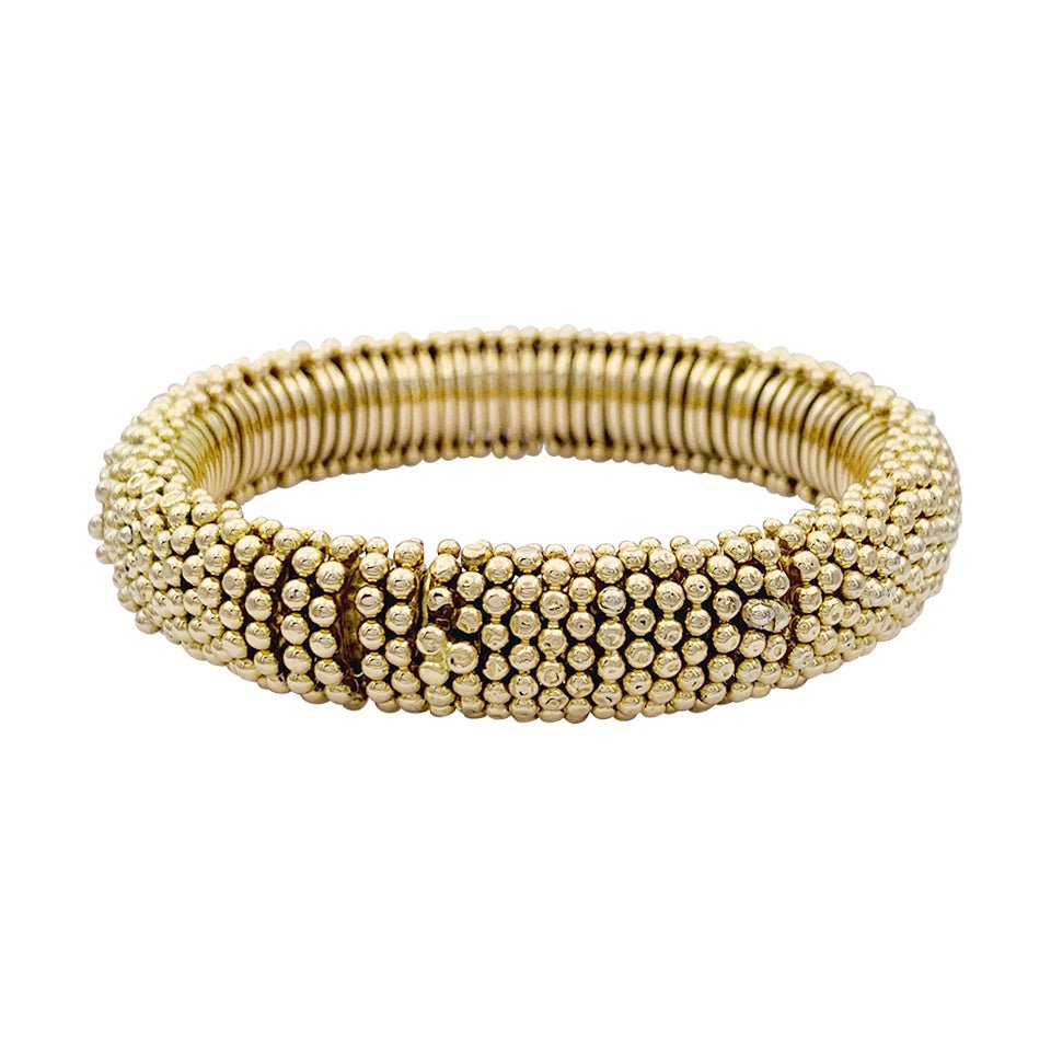 Deux bracelets vintages transformables, or jaune. - Castafiore