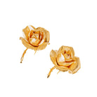 Deux broches Épingle HERMÈS "Rose" en or jaune - Castafiore