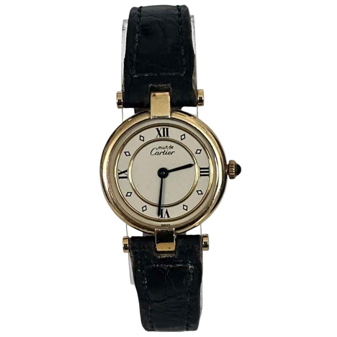 Montre CARTIER "Must de Cartier" en vermeil et cuir