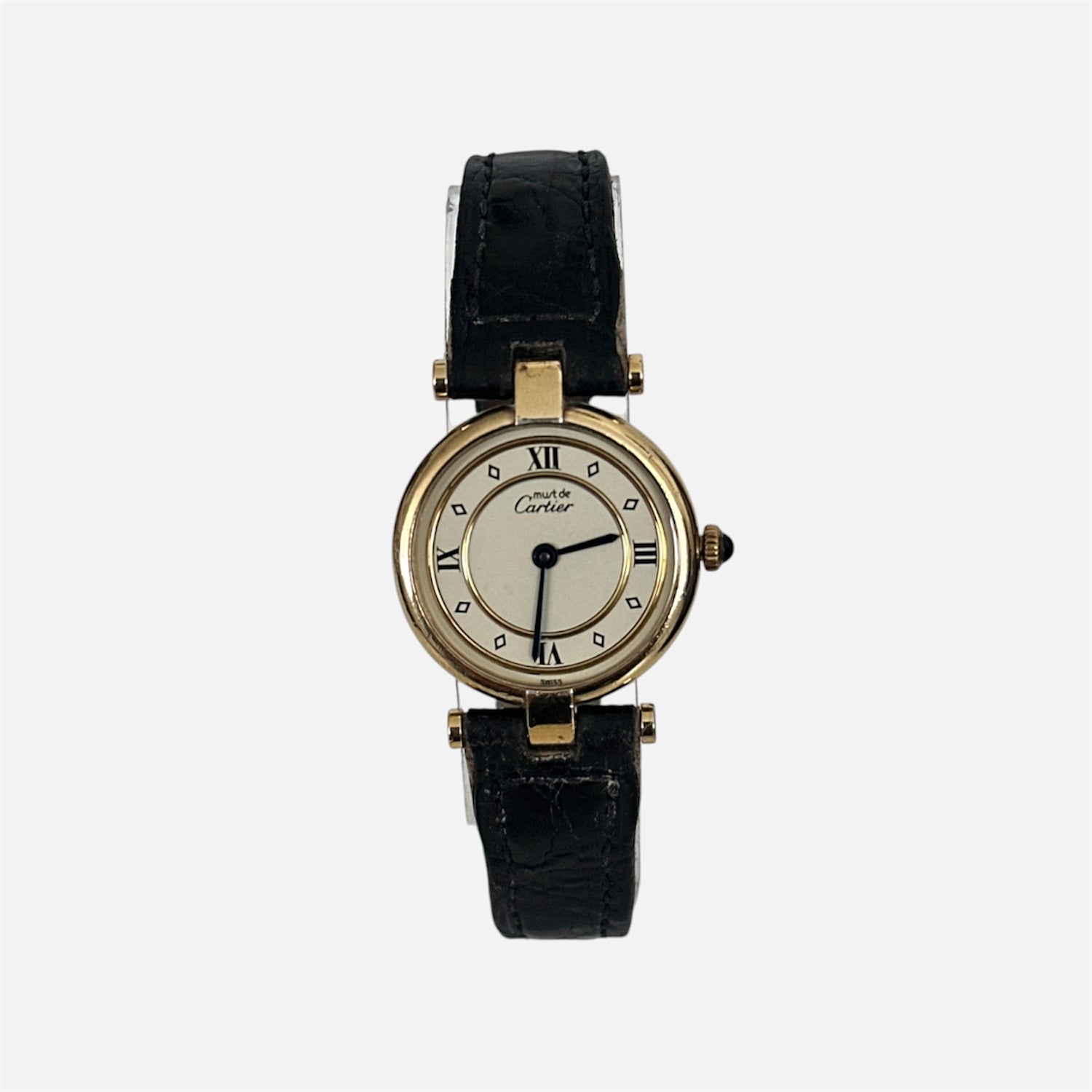 Montre CARTIER Must de Cartier en vermeil et cuir