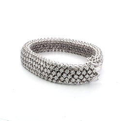 Bracelet Souple en or blanc et diamants